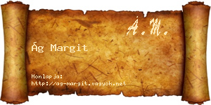 Ág Margit névjegykártya