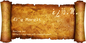 Ág Margit névjegykártya