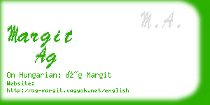 margit ag business card